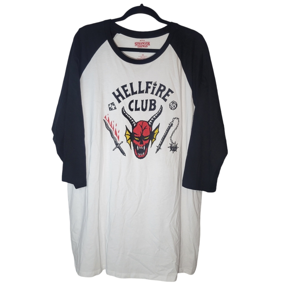 Stranger Things Hellfire Club Baseball Jersey Siz… - image 5